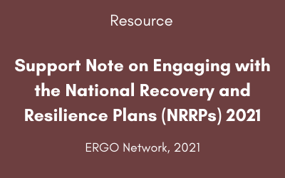 Support Note on Engaging with the National Recovery and Resilience Plans (NRRPs) 2021